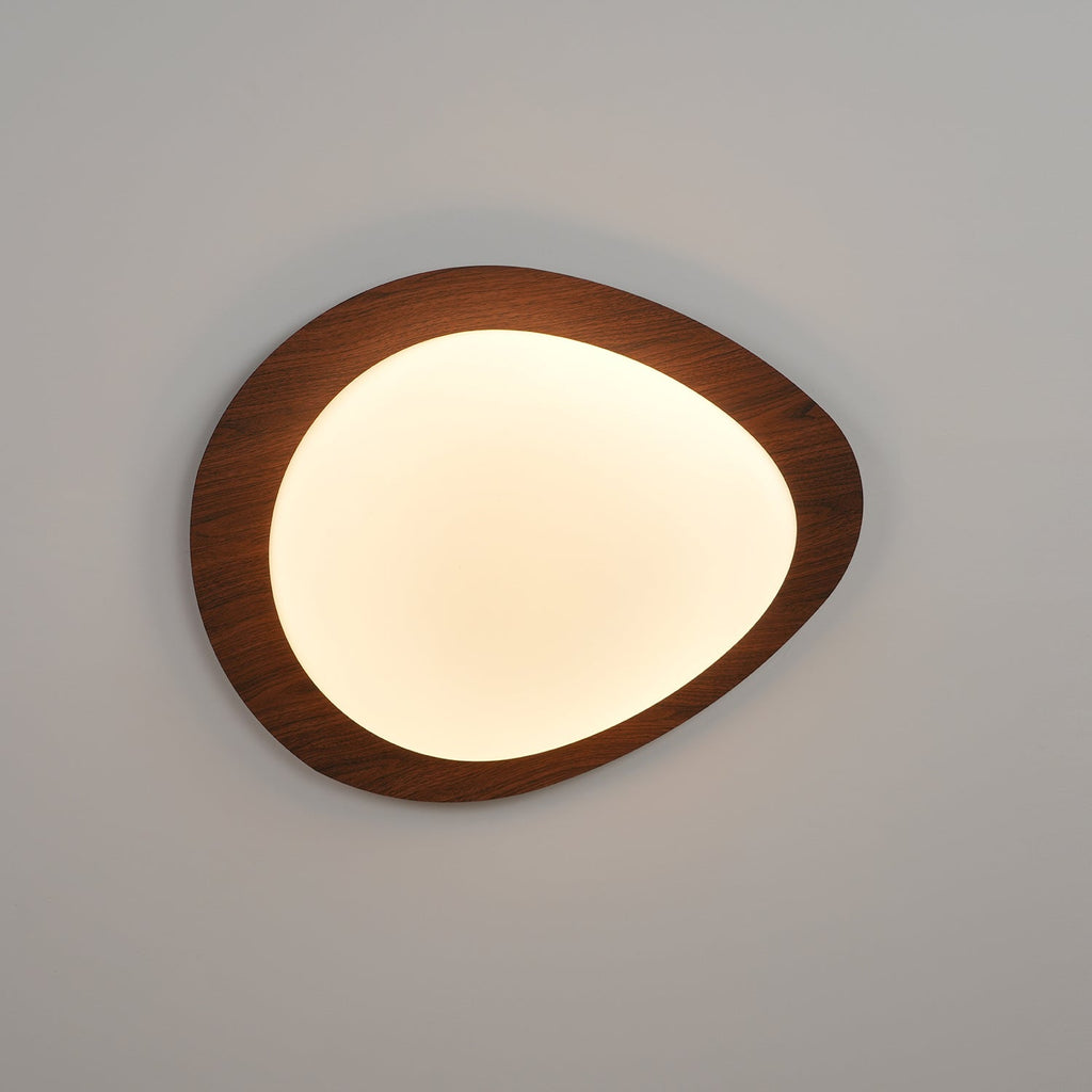 Quisti Pebble Ceiling Light in Walnut