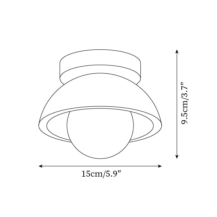 Mysa Travertine Minimalist Ceiling Light