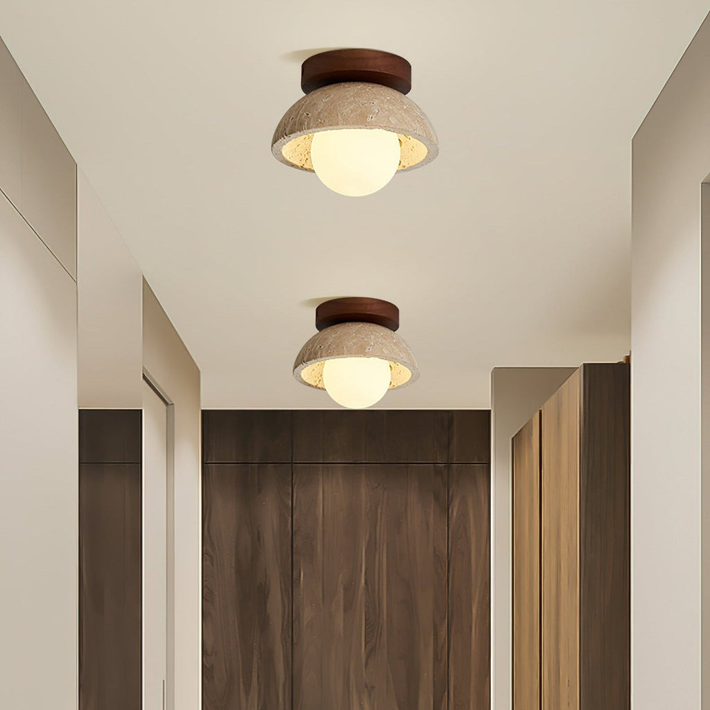 Mysa Travertine Minimalist Ceiling Light