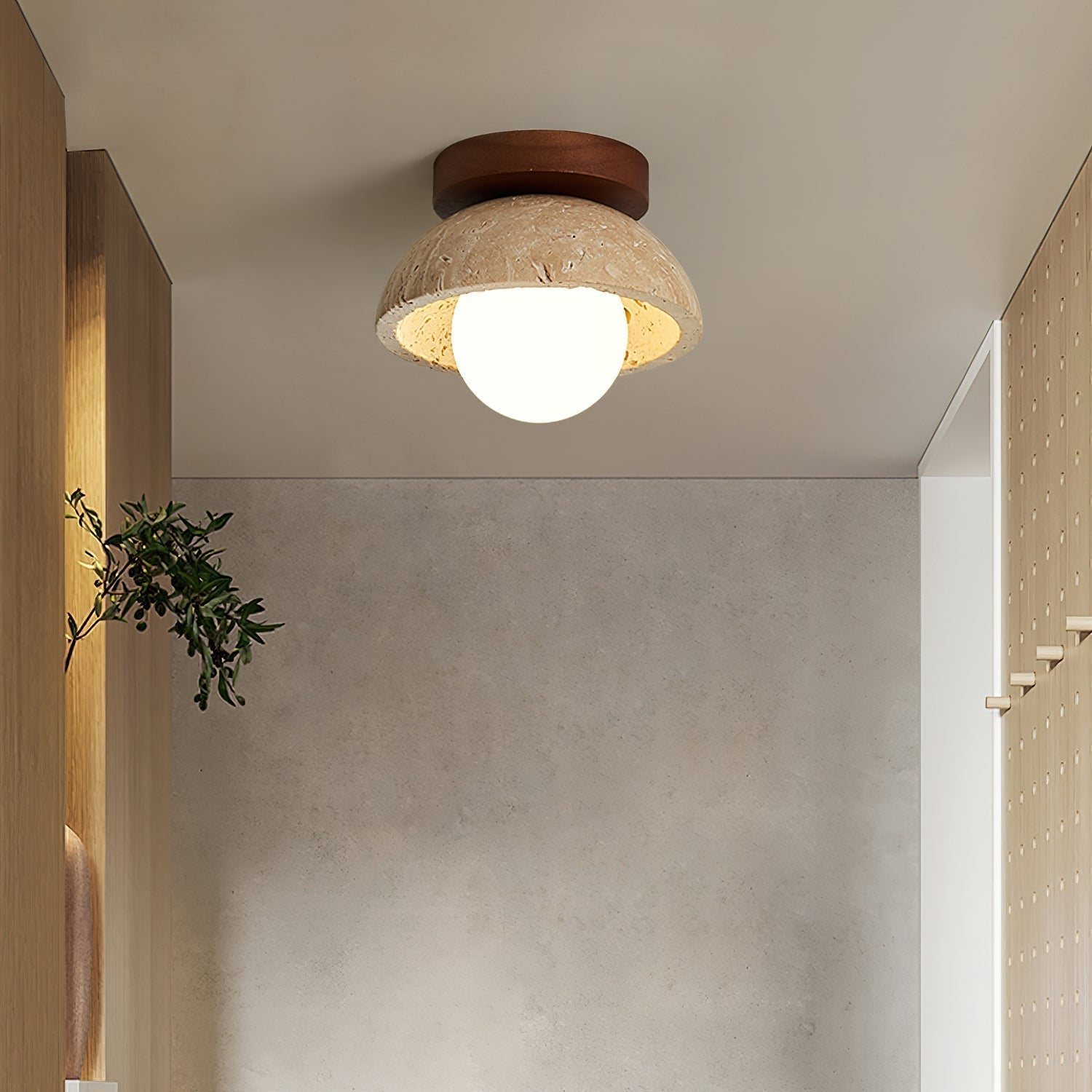 Mysa Travertine Minimalist Ceiling Light