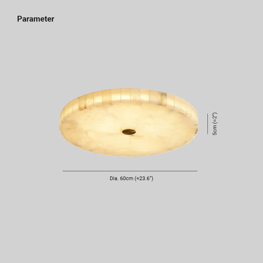 Delya Round Alabaster Ceiling Light