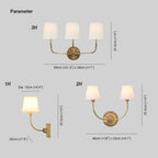 Victor Wall Lamp Black Bronze Fabric