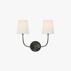 Victor Wall Lamp Black Bronze Fabric