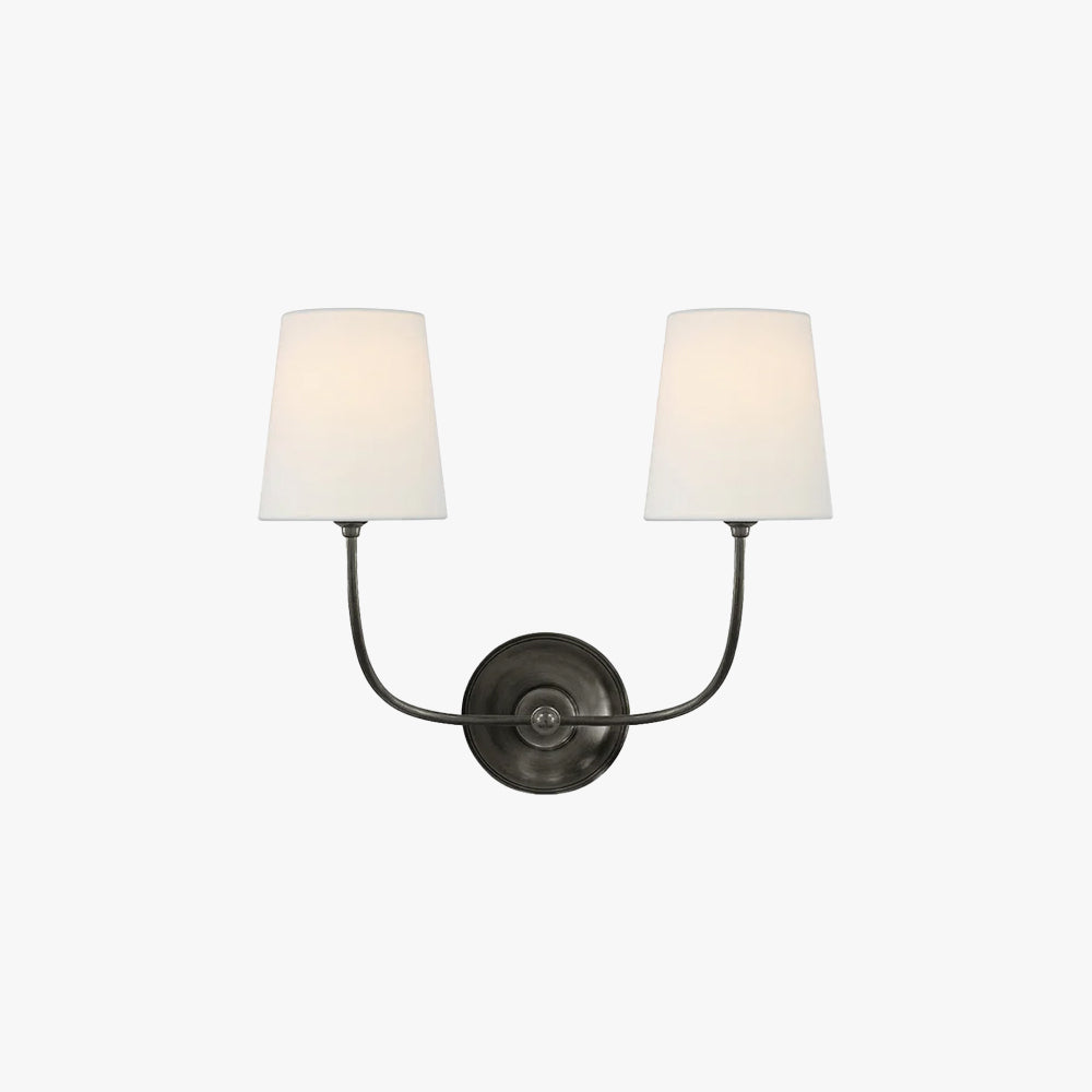 Victor Wall Lamp Black Bronze Fabric