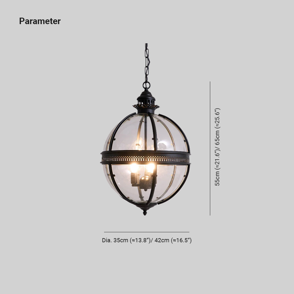 Edward Retro Glass Pendant Light