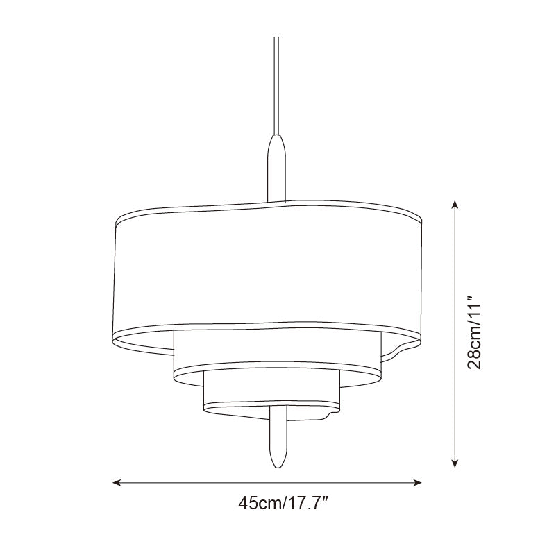 Ophel Green Fabric Pendant Light