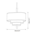 Ophel Green Fabric Pendant Light