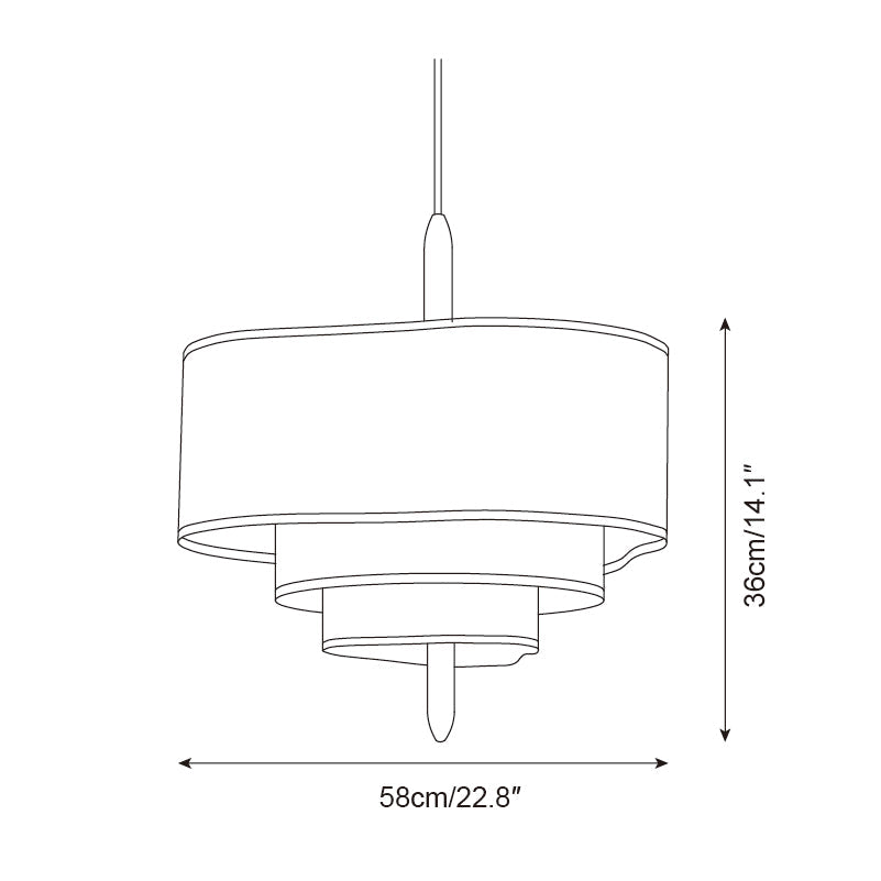 Ophel Green Fabric Pendant Light