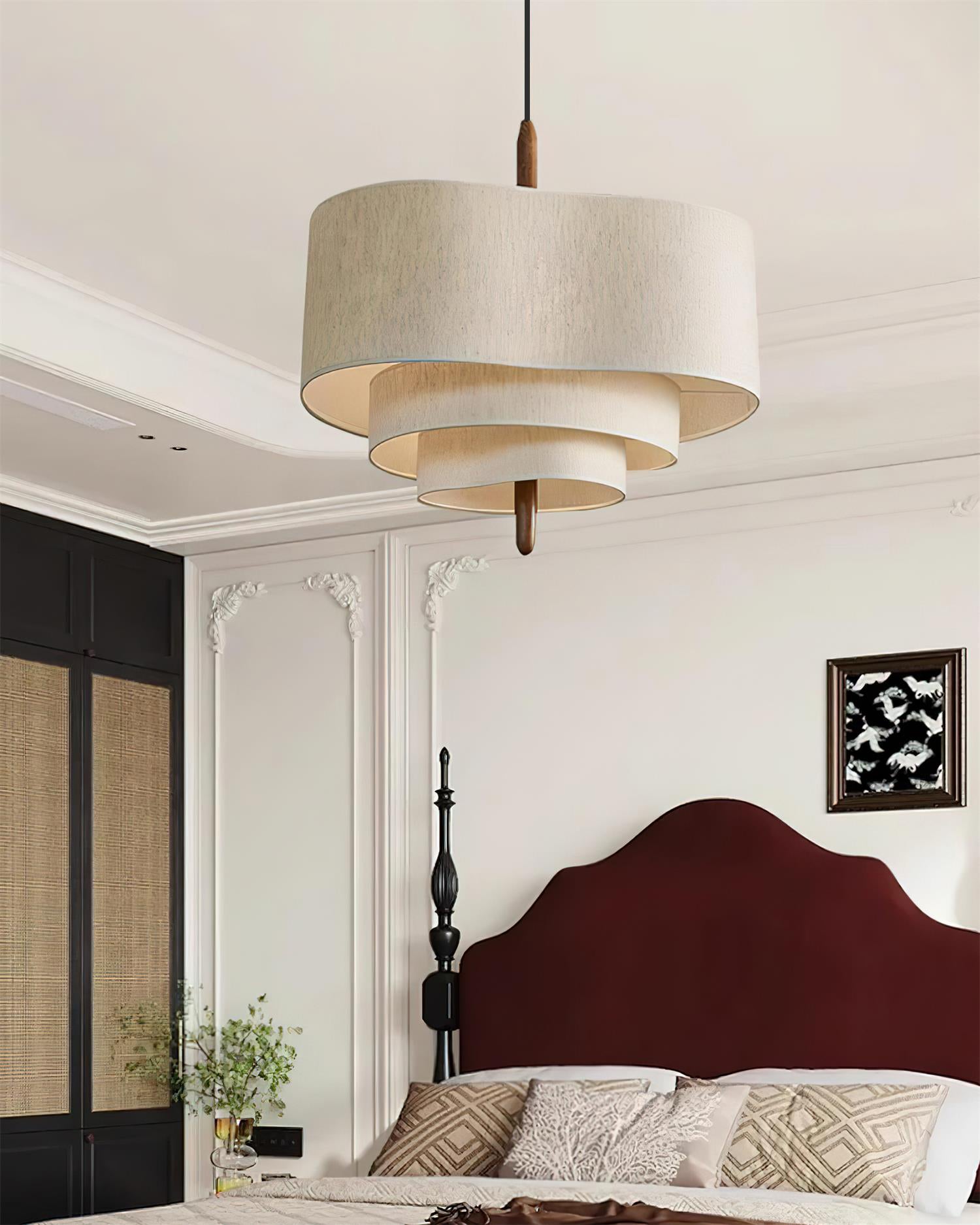 Ophel Green Fabric Pendant Light