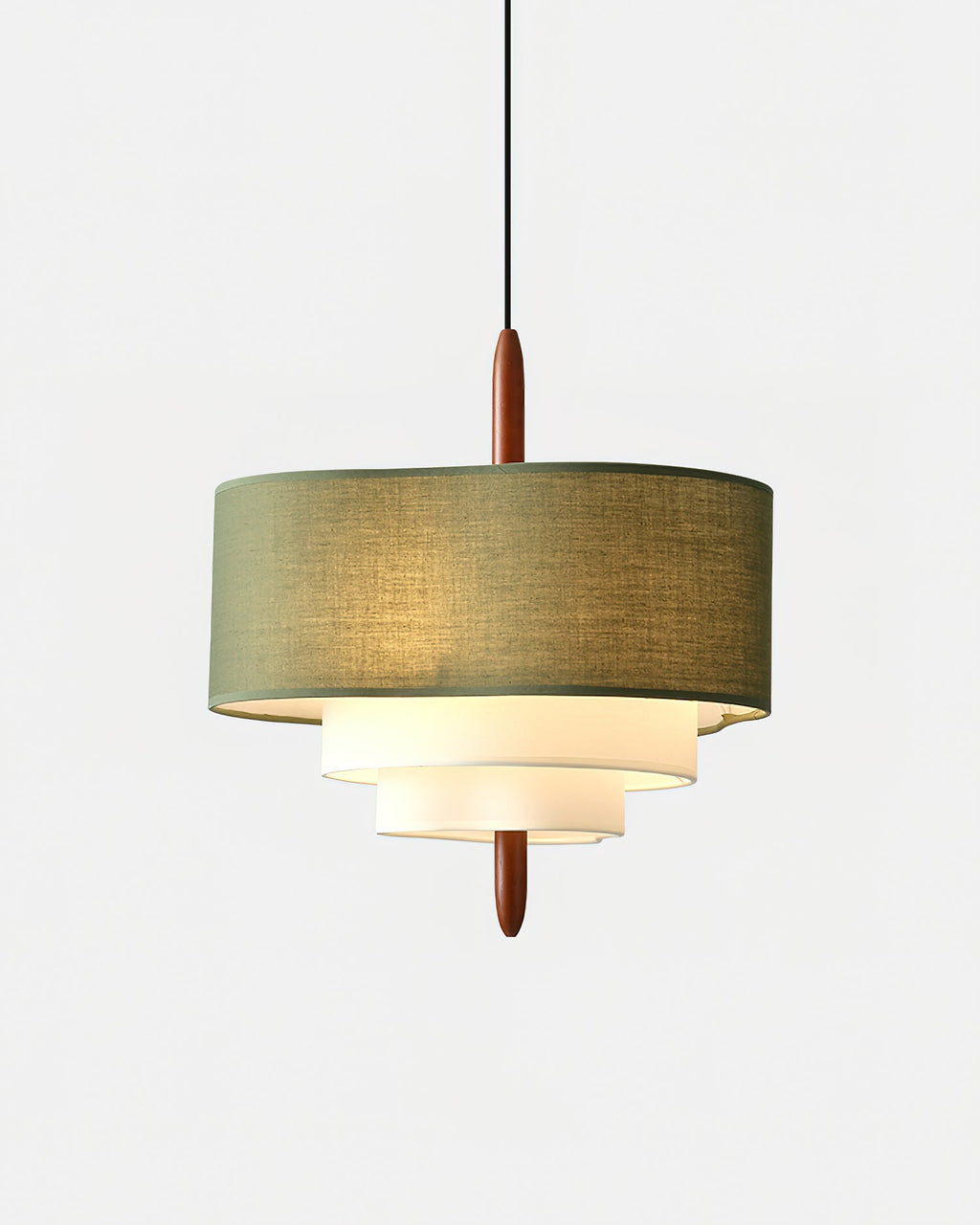 Ophel Green Fabric Pendant Light