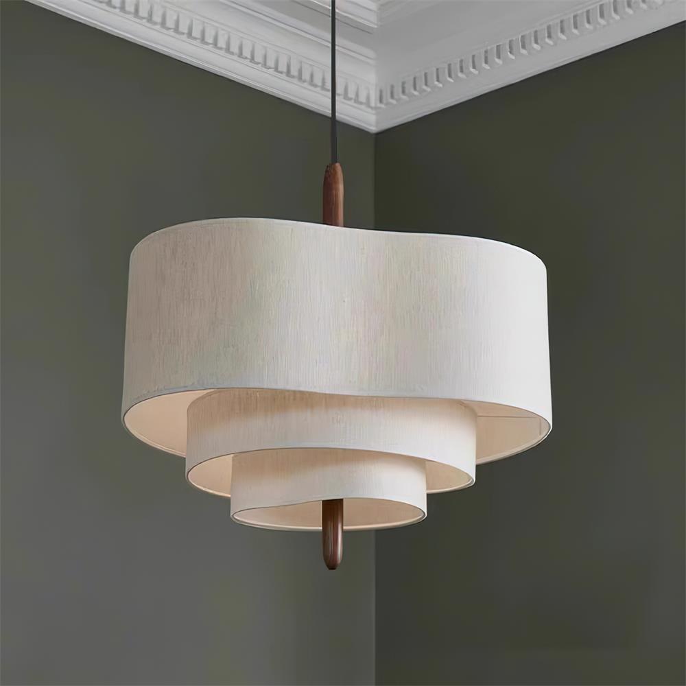 Ophel Green Fabric Pendant Light