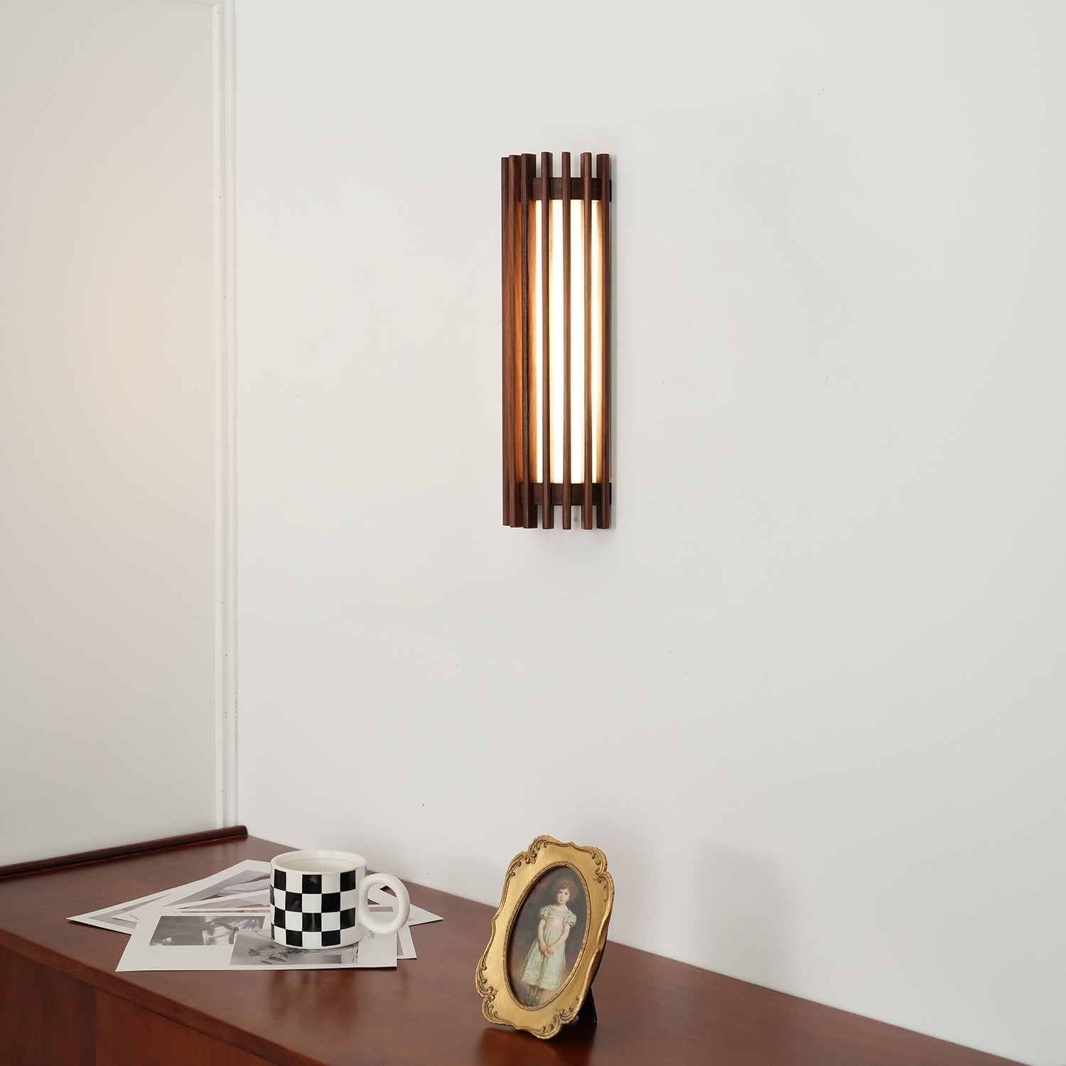 Neyra Indoor Wall Lamp in Walnut