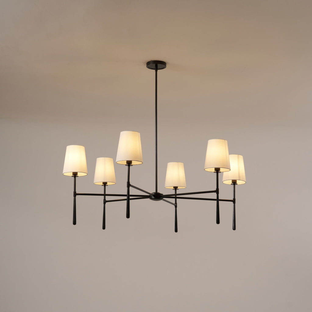 Valea Mid-Century 4- or 6-Light Chandelier