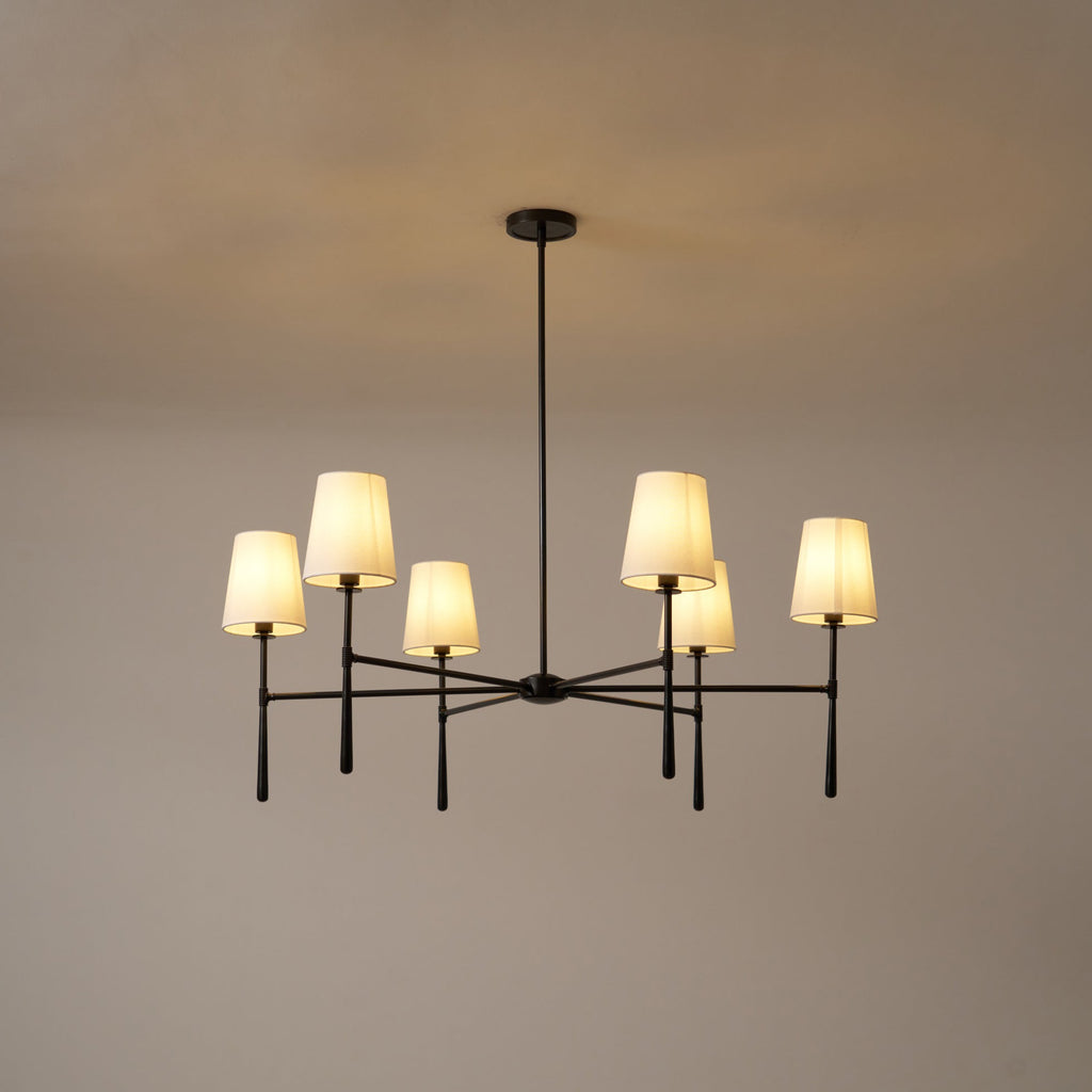 Valea Mid-Century 4- or 6-Light Chandelier