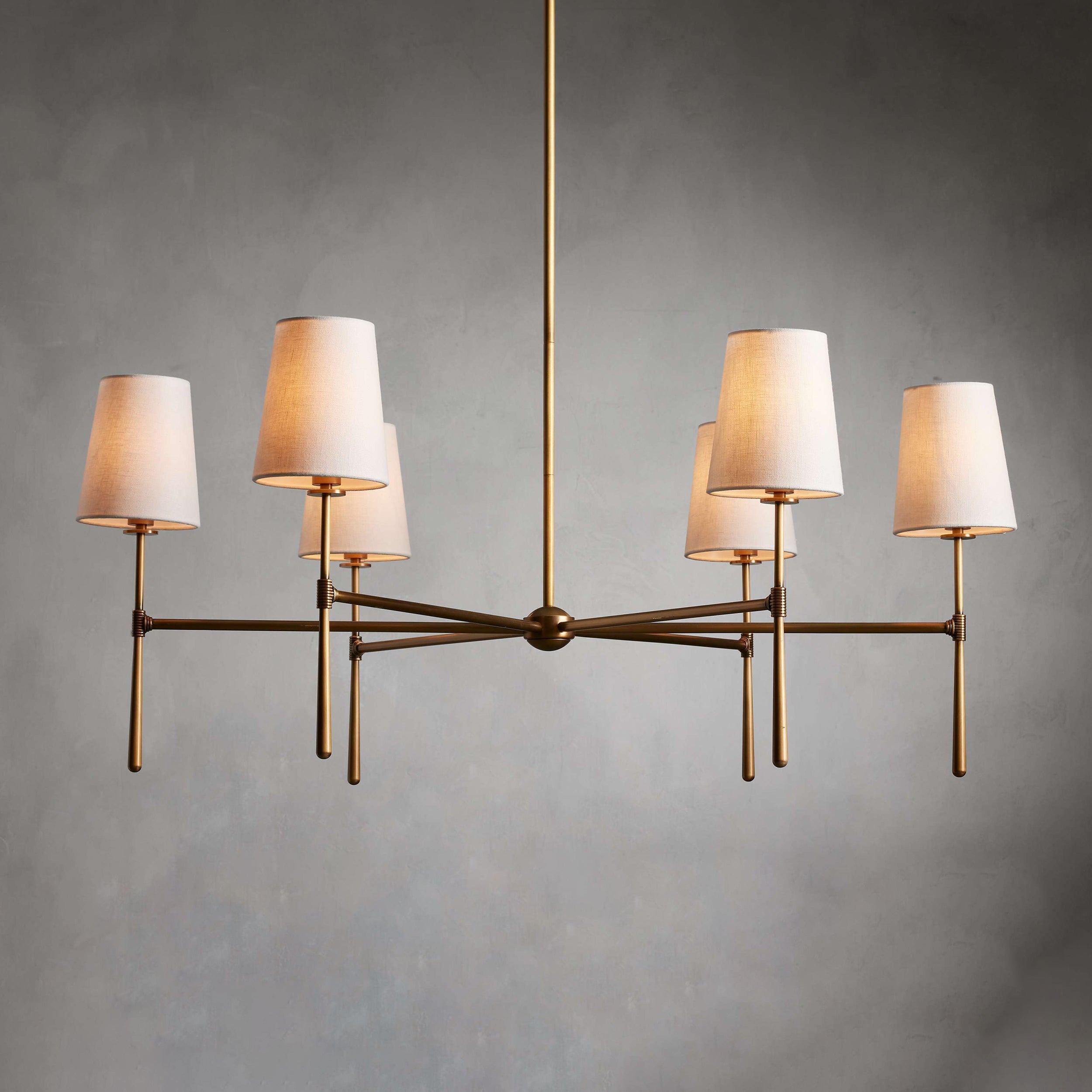 Valea Mid-Century 4- or 6-Light Chandelier