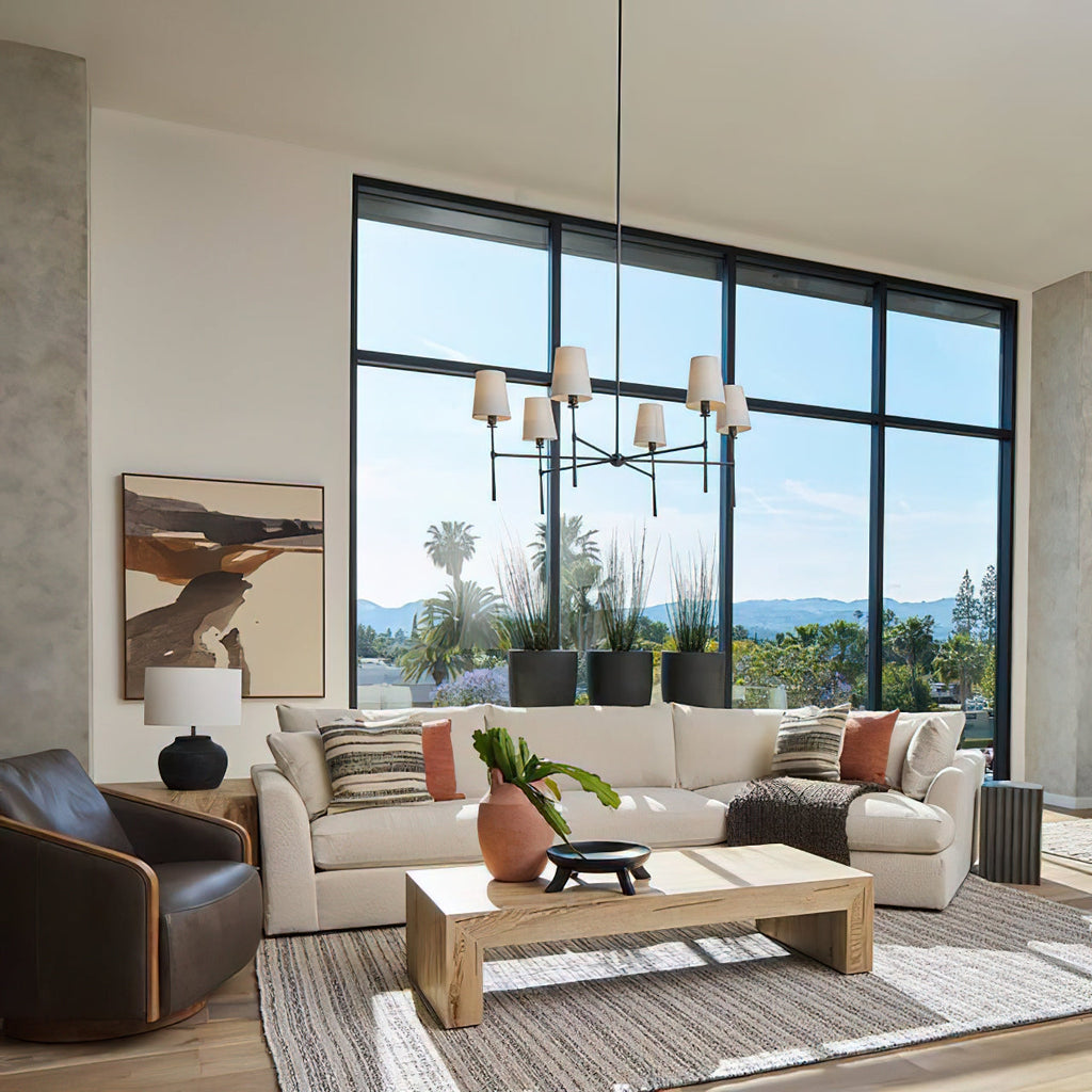 Valea Mid-Century 4- or 6-Light Chandelier