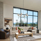 Valea Mid-Century 4- or 6-Light Chandelier