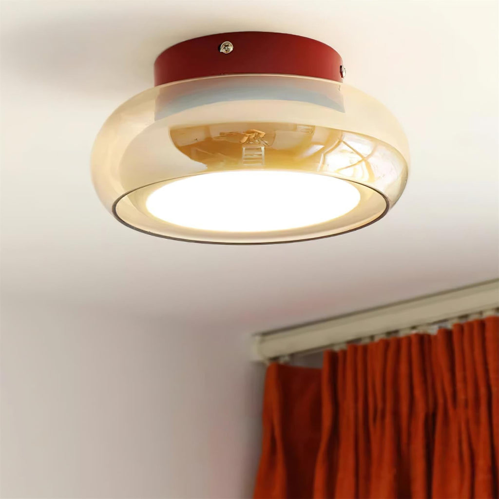 June Vintage Glass Flush-Mount Ceiling Light