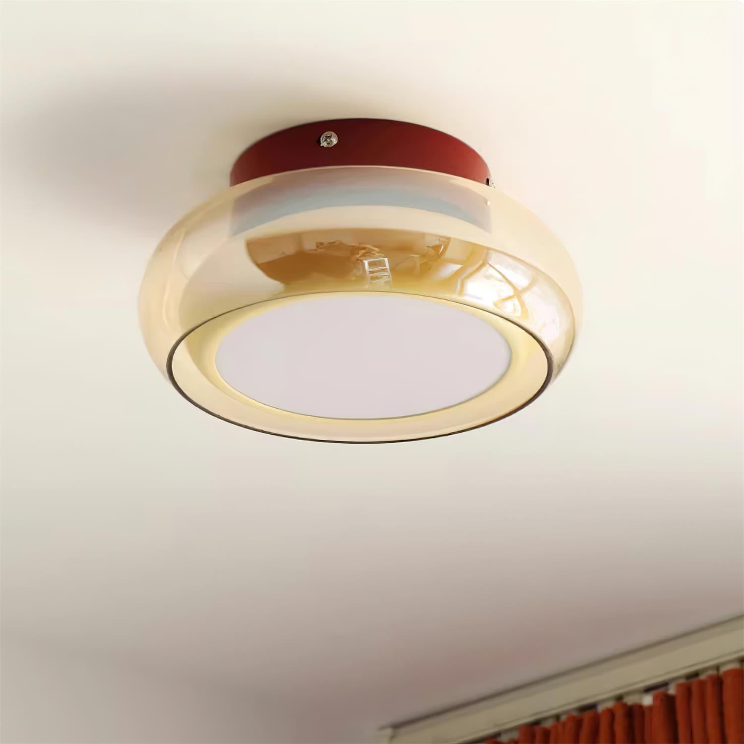 June Vintage Glass Flush-Mount Ceiling Light