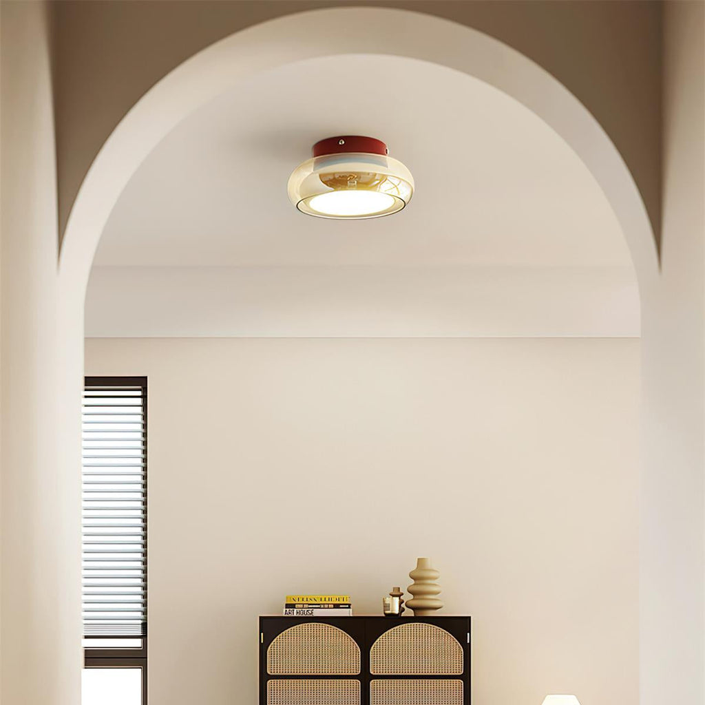 June Vintage Glass Flush-Mount Ceiling Light
