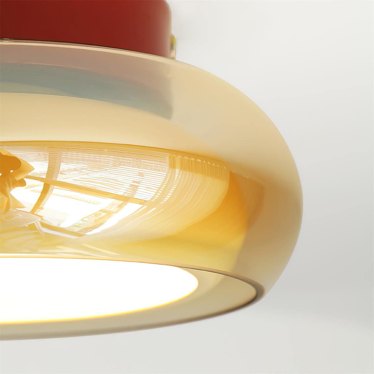 June Vintage Glass Flush-Mount Ceiling Light