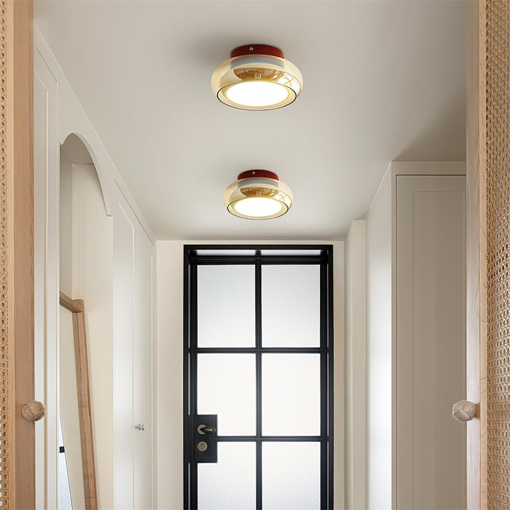 June Vintage Glass Flush-Mount Ceiling Light