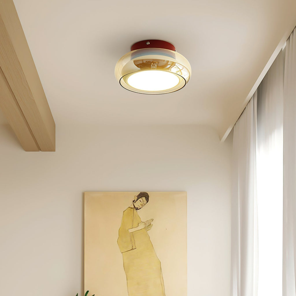 June Vintage Glass Flush-Mount Ceiling Light