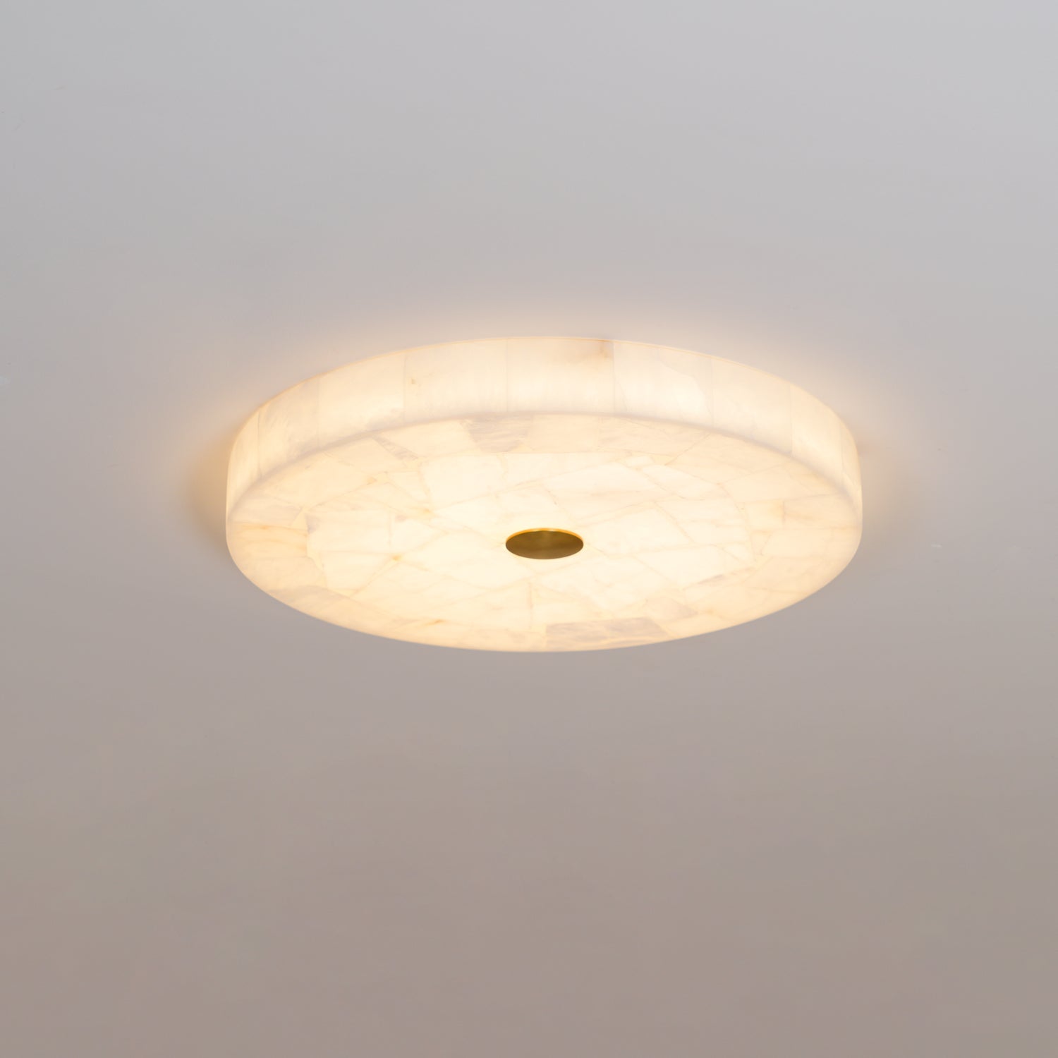 Delya Round Alabaster Ceiling Light