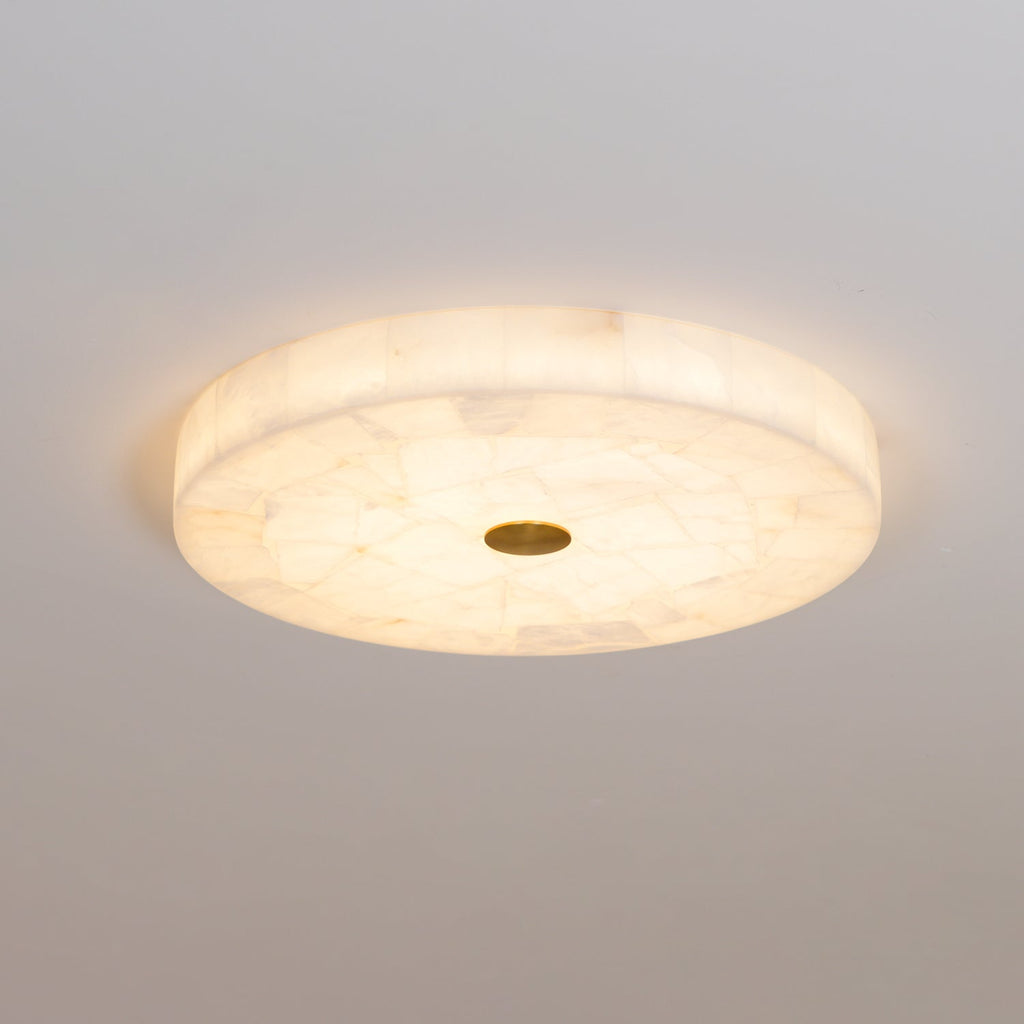 Delya Round Alabaster Ceiling Light