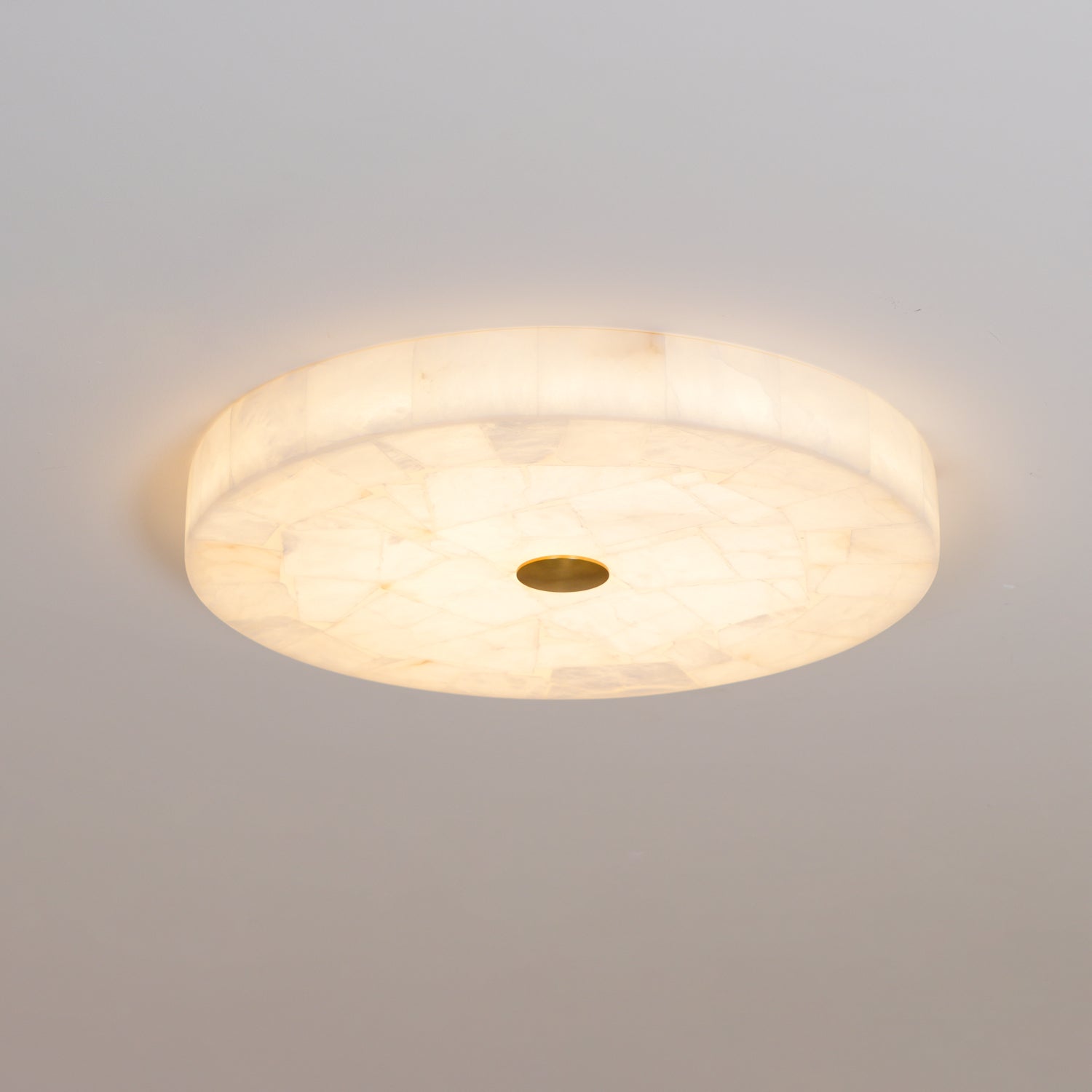 Delya Round Alabaster Ceiling Light