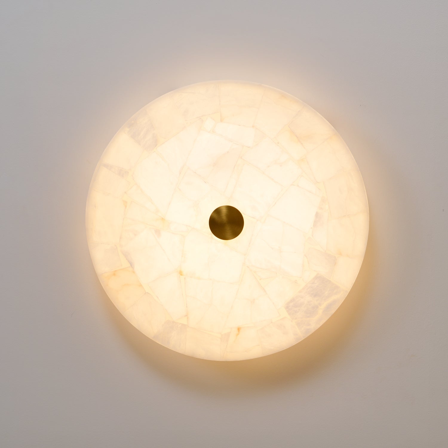 Delya Round Alabaster Ceiling Light