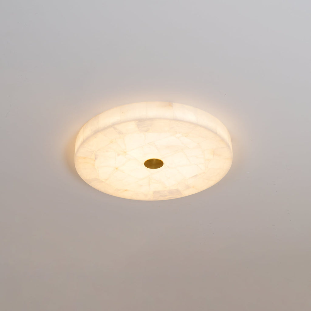 Delya Round Alabaster Ceiling Light