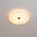 Delya Round Alabaster Ceiling Light