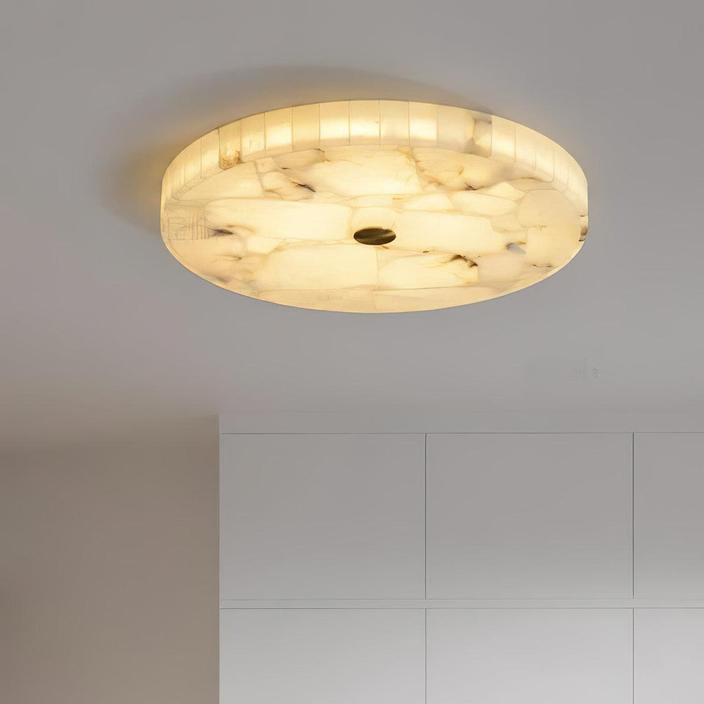 Delya Round Alabaster Ceiling Light