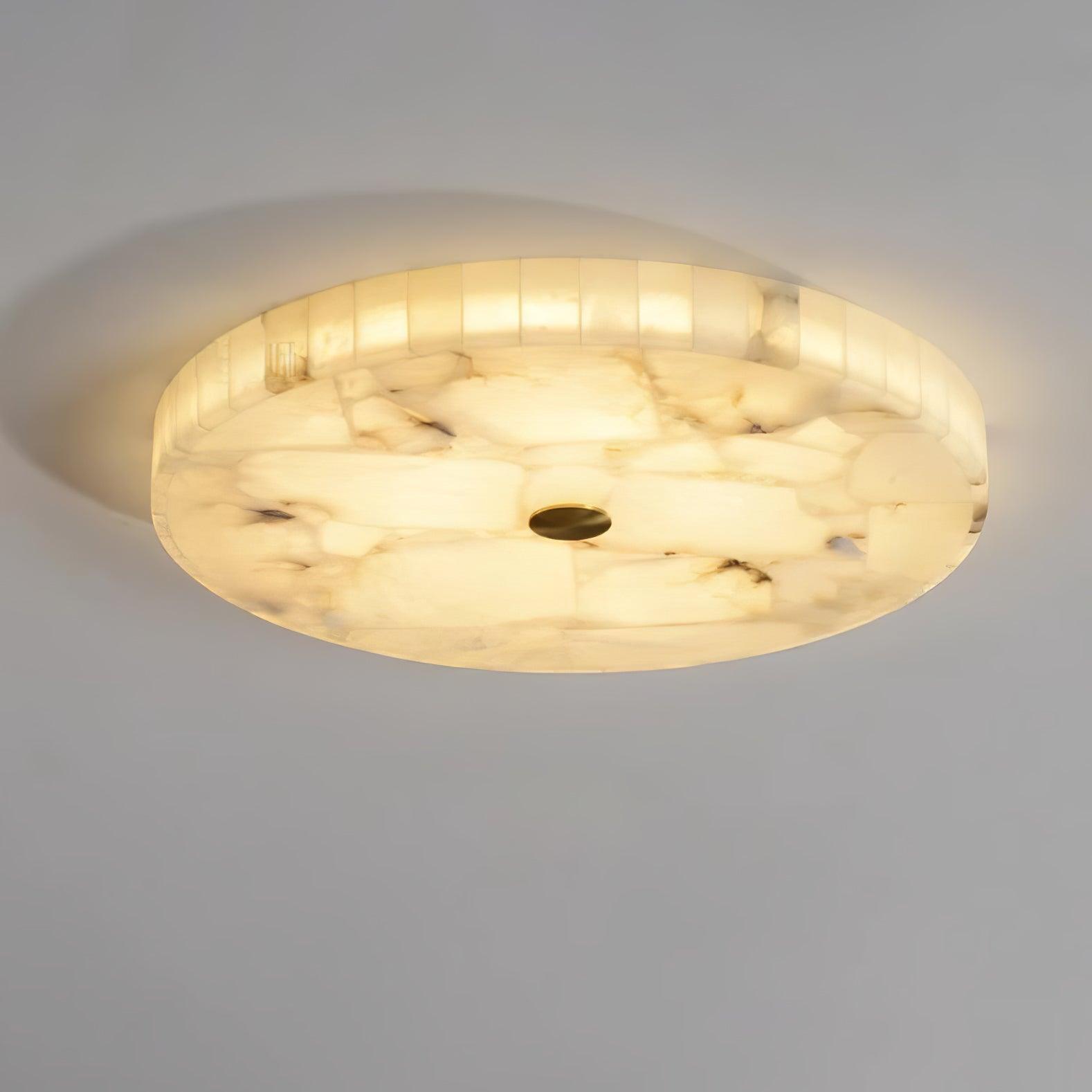 Delya Round Alabaster Ceiling Light