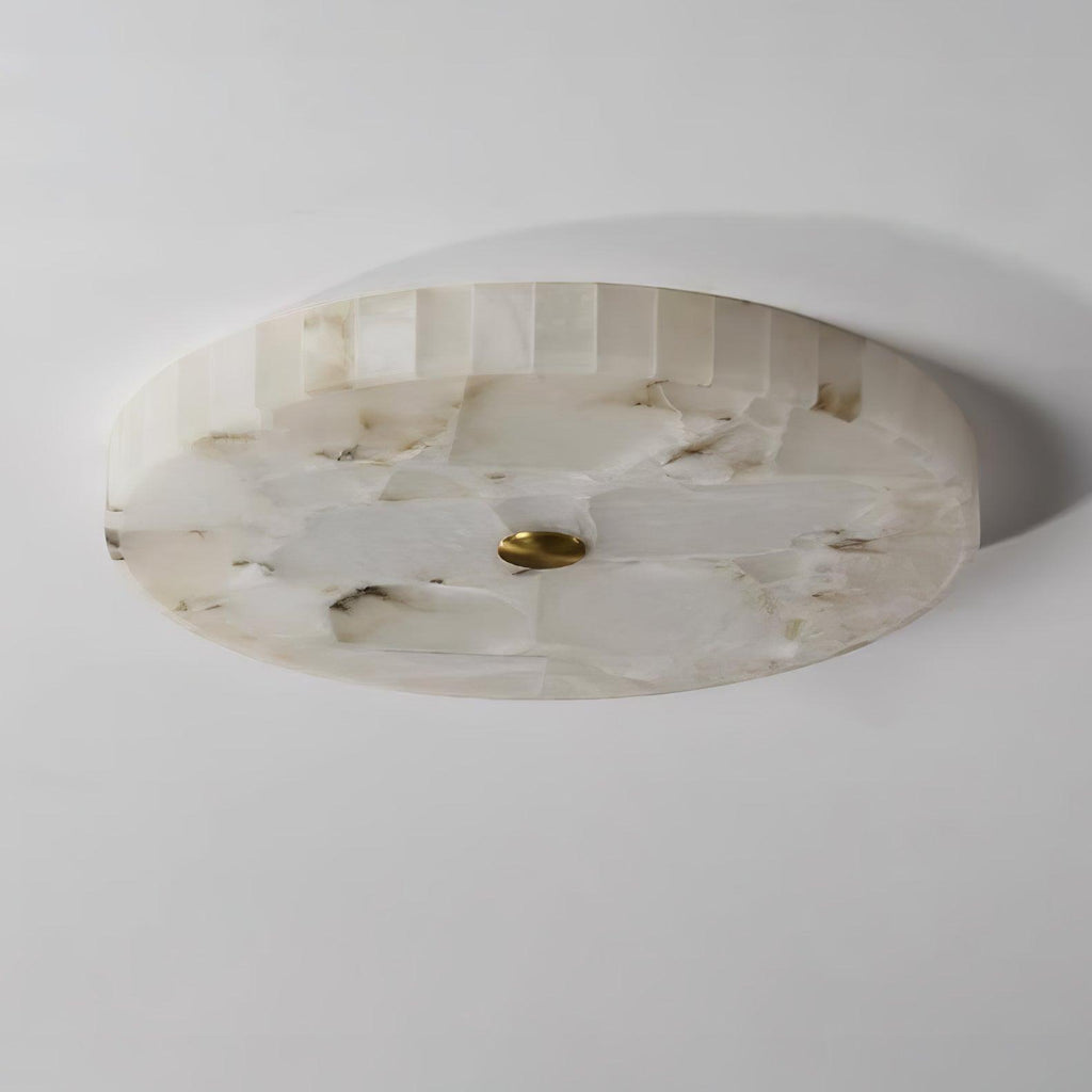 Delya Round Alabaster Ceiling Light