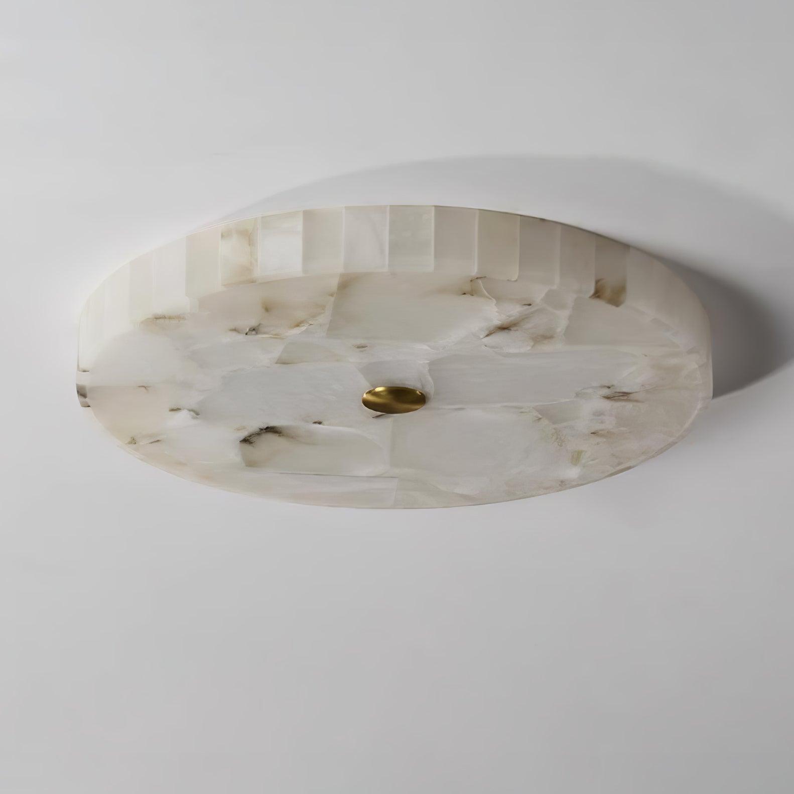 Delya Round Alabaster Ceiling Light