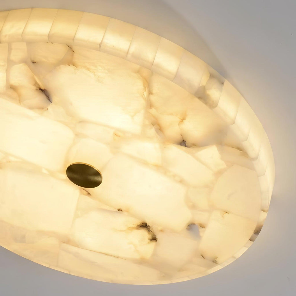 Delya Round Alabaster Ceiling Light