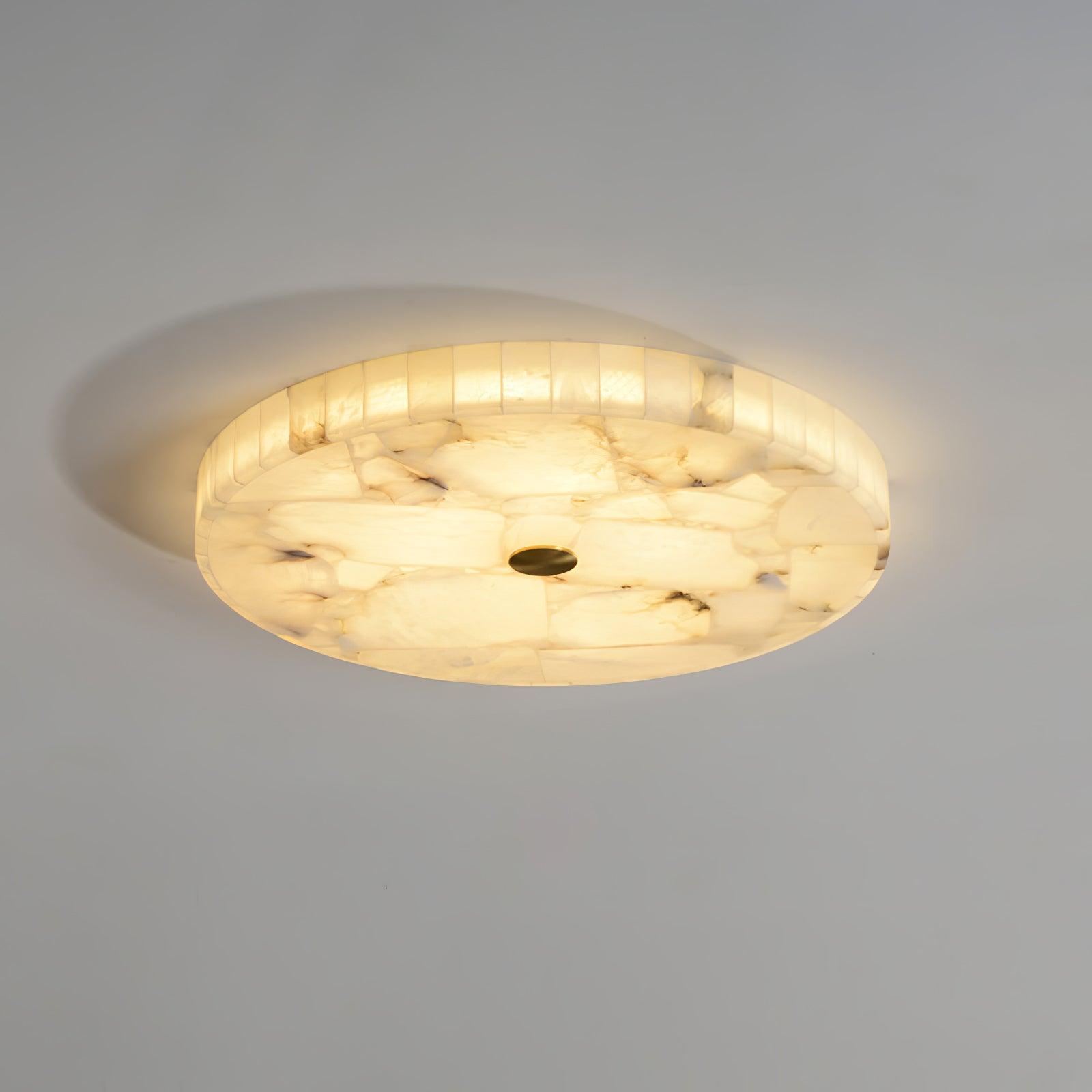 Delya Round Alabaster Ceiling Light