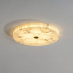 Delya Round Alabaster Ceiling Light