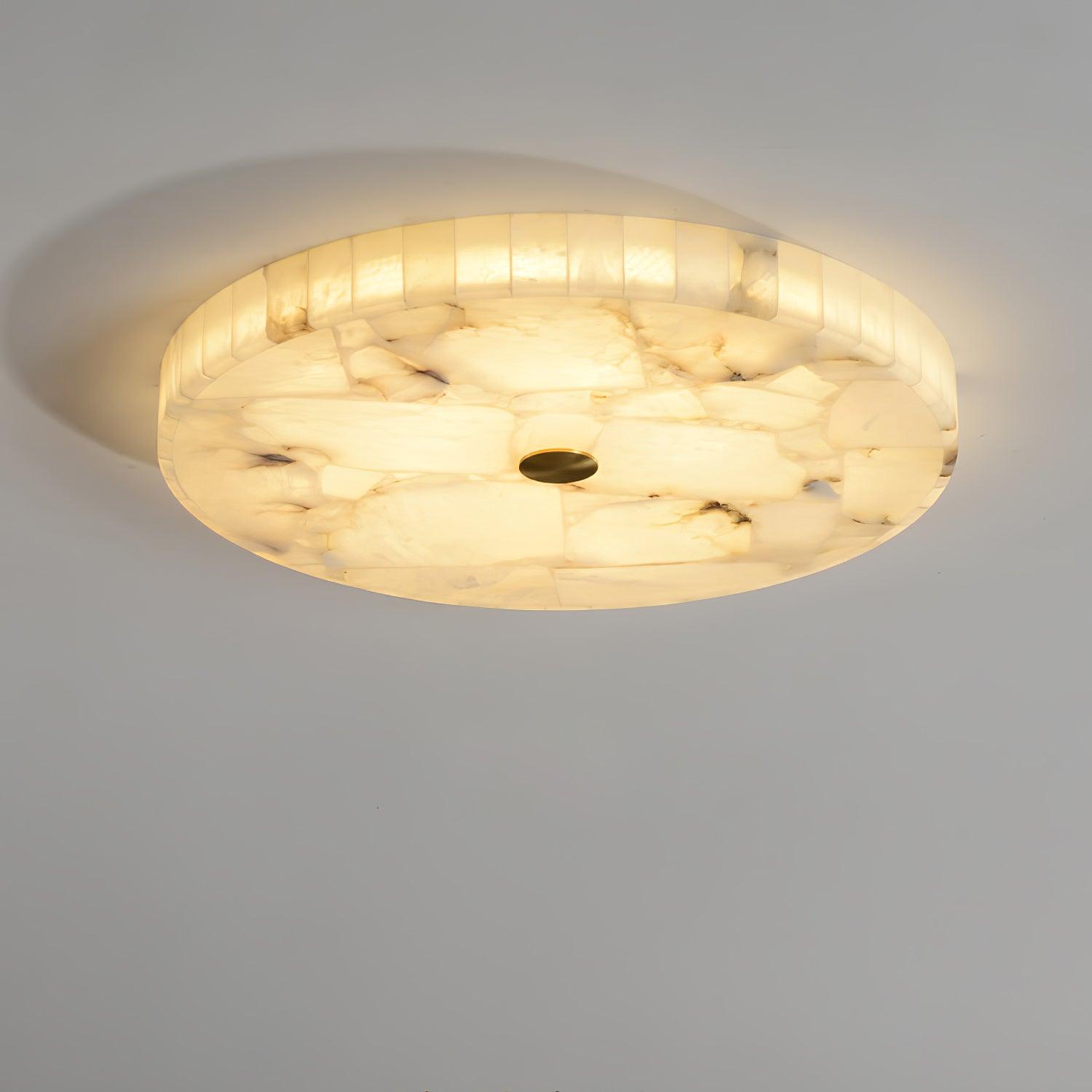 Delya Round Alabaster Ceiling Light