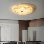 Delya Round Alabaster Ceiling Light