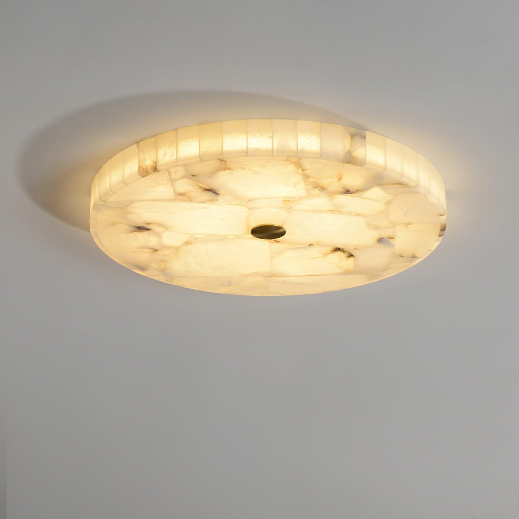 Delya Round Alabaster Ceiling Light