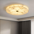 Delya Round Alabaster Ceiling Light