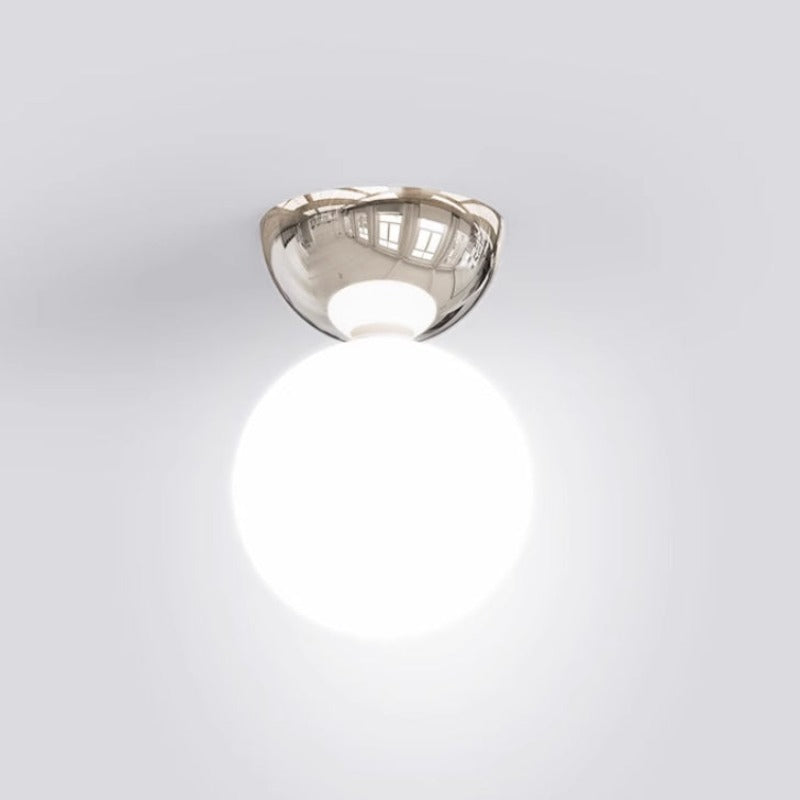 Valentina Modern Metal & Glass Flush-Mount Ceiling Light for Bedroom