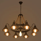 Epoch Vintage Industrial Rope Chandelier for Living Room Lighting