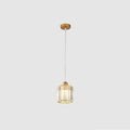 Vina Modern Clustered Cylinder Glass Pendant Light in Black and Gold