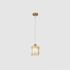 Vina Modern Clustered Cylinder Glass Pendant Light in Black and Gold