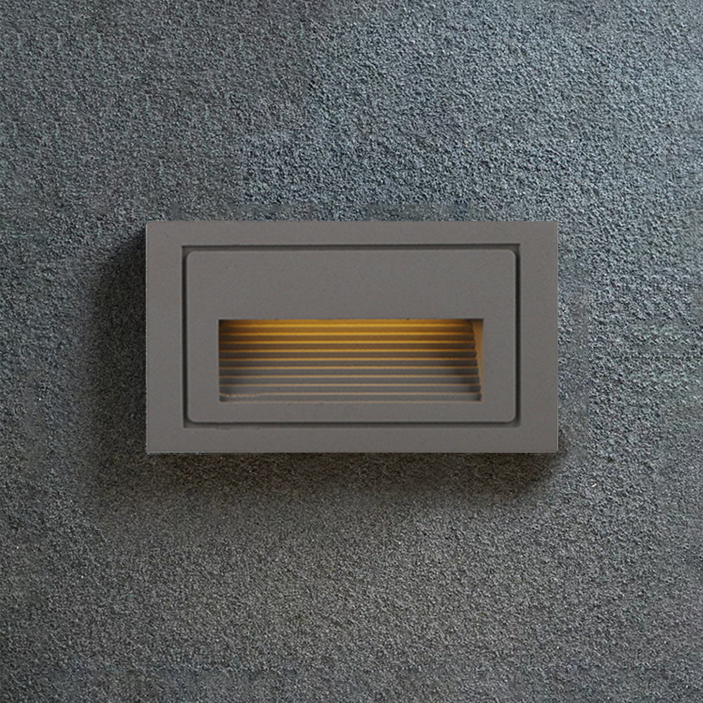 Ray Modern Square Metal Outdoor Deck & Step Light - Black