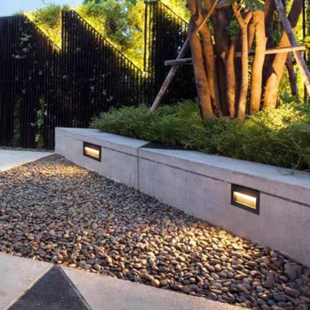 Ray Modern Square Metal Outdoor Deck & Step Light - Black